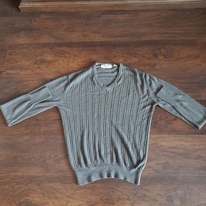 Vintage Pebble Beach Cable Knit V Neck Super Soft Sweater